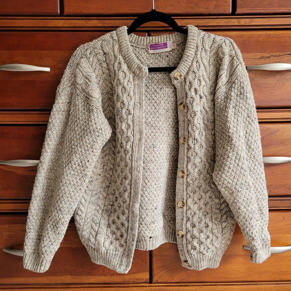 EUC Wool Button Up Highland Home Oversized Cottagecore Cardigan (Size S)